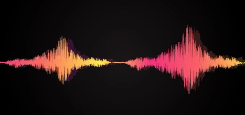 Sound line wave pattern design modern style. Stock Illustration
