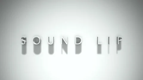 Sound lip 3D title animation with shadows on a white background Stock Footage 297389720