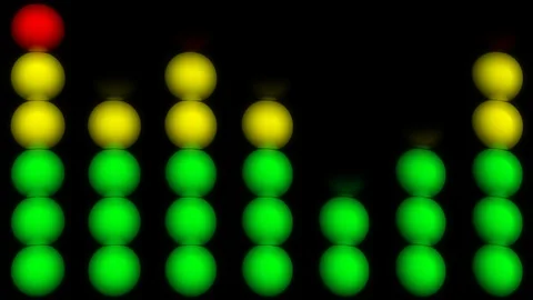 Sound meter ball with alpha Stock Footage 95099272