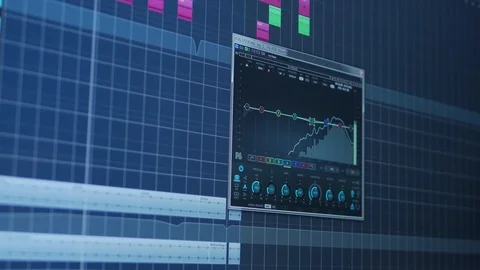Sound meter plug-in in audio production software 動画素材 88332535