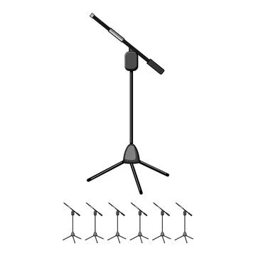 Sound microphone stand cartoon vector graphic イラスト素材
