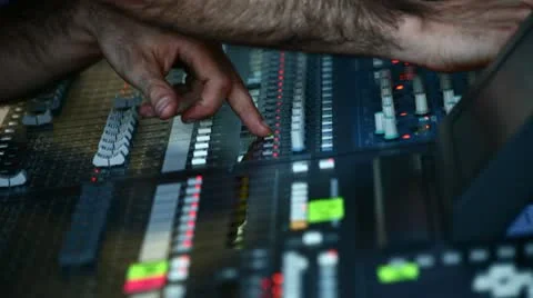 Sound mixer console Stock Footage 11022770