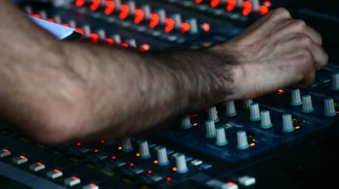 Sound mixer console Stock Footage 11022794
