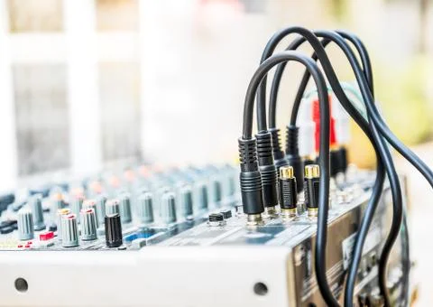 Sound mixer control Stock Photos