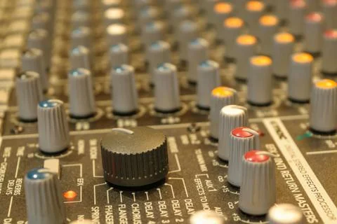 Sound mixer control Foto stock