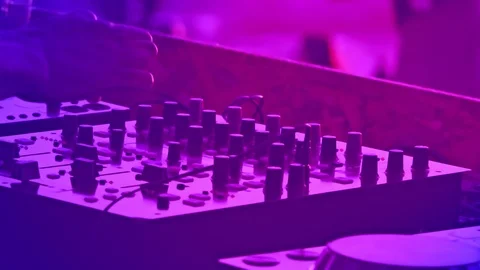 Sound mixer, professional sound audio controller Video stock 112621253