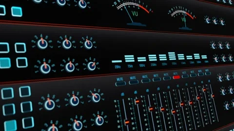 Sound mixer user interface. Stock Footage 295375455