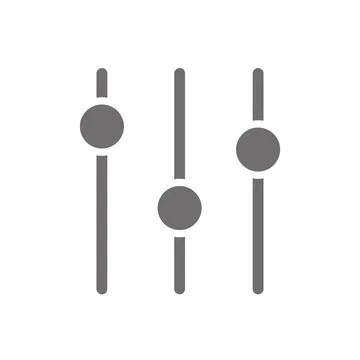 Sound mixer vector icon. Slider sound channel console control Illustrazione stock