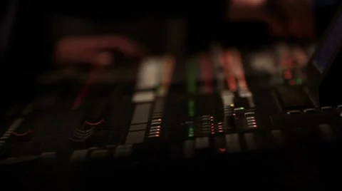 Sound Mixing Board Rack Vídeo Stock 7903528
