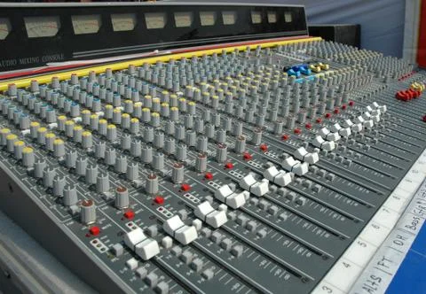 Sound mixing console Stock Photos