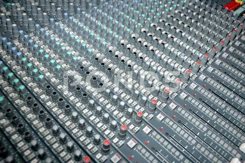 Sound mixing console Stock Photos