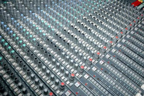 Sound mixing console Stock Photos