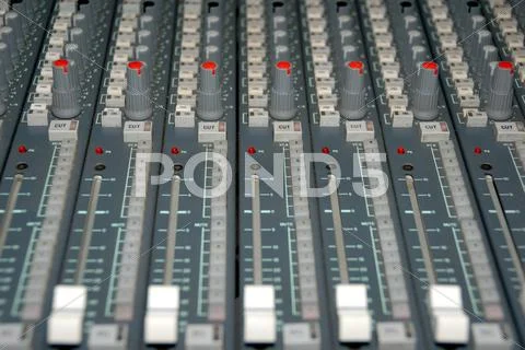 Sound mixing console Stock Photos