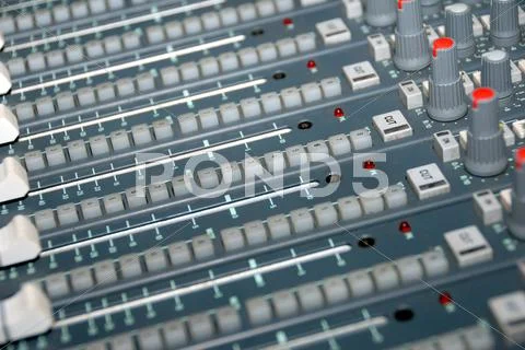 Sound mixing console Stock Photos