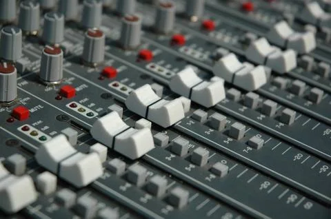 Sound mixing console Stock Photos