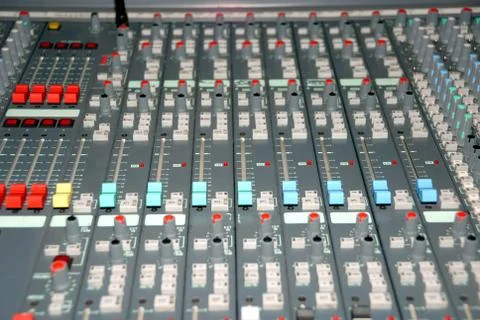 Sound mixing console Stock Photos