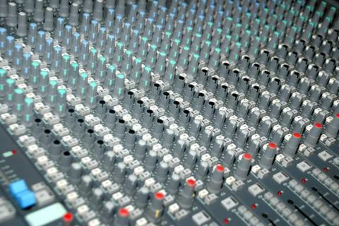 Sound mixing console Stock Photos