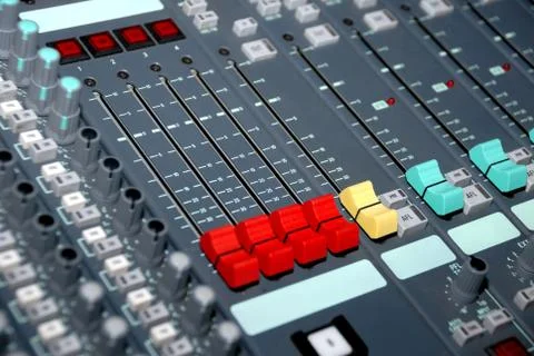 Sound mixing console Stock Photos
