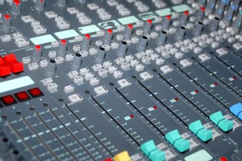 Sound mixing console Stock Photos