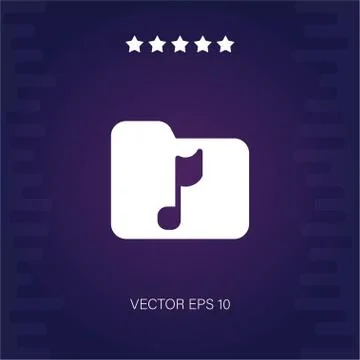 Sound music folder vector icon イラスト素材