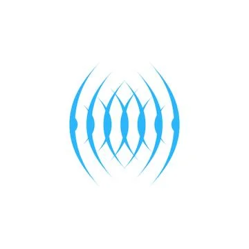 Sound or cell Wave Circle abstract Logo design vector template. Sound symbol  Stock Illustration