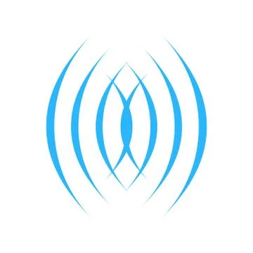 Sound or cell Wave Circle abstract Logo design vector template. Sound symbol  Stock Illustration