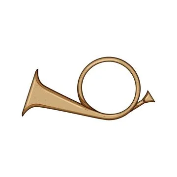 Sound post horn cartoon vector illustration Illustrazione stock