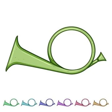 Sound post horn cartoon vector graphic 스톡 일러스트