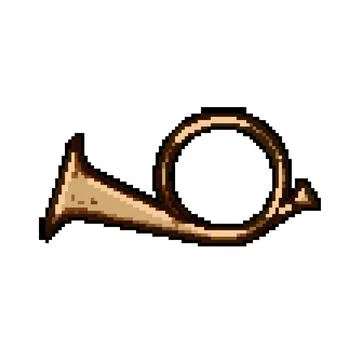 Sound post horn pixel art vector illustration 스톡 일러스트