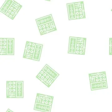 Sound processing video production glyph vector seamless pattern Stock Illustration