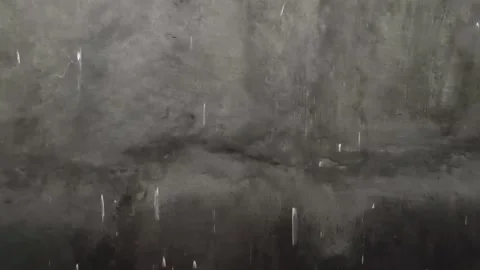 The sound of rain against the background of gray walls Stock Footage 340514145
