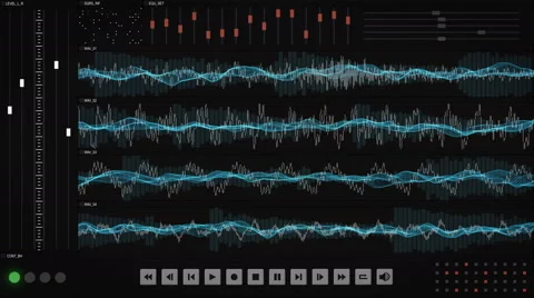 Sound record GUI seamless loop 4k (4096x2304) Stock-Footage 58399162