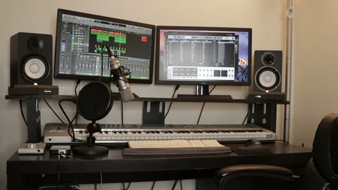 Sound Recording Studio 01 Video stock 91875870