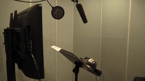 Sound recording studio Stock Footage 125033602