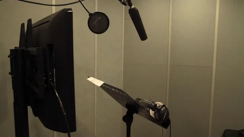 Sound recording studio Stock Footage 125033610