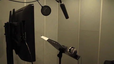 Sound recording studio Stock Footage 125033612