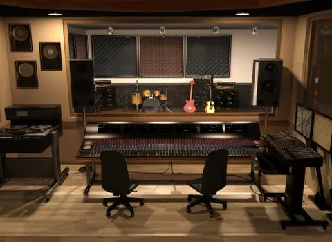 Sound Recording Studio Illustrazione stock