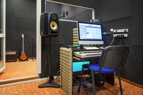Sound recording studio interior. Foto stock