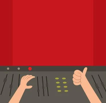 Sound recording studio vector illustration Stock Illustration