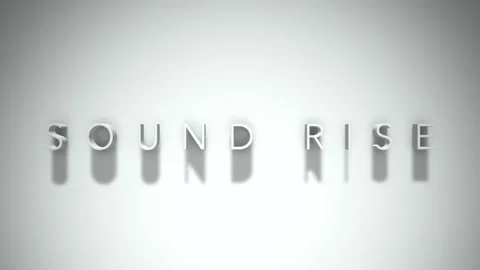 Sound rise 3D title animation with shadows on a white background Stock Footage 296901492