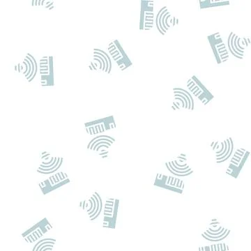 Sound sensor glyph vector seamless pattern black Illustrazione stock