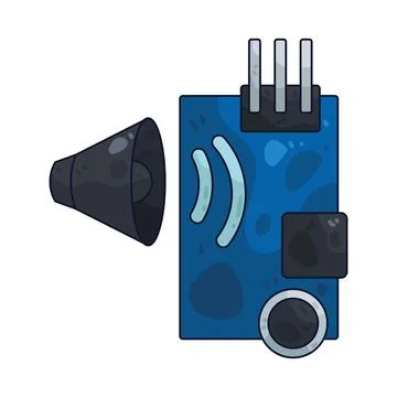 Sound sensor illustration Stock Illustration