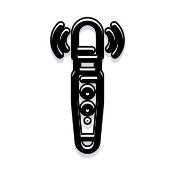 Sound sensor technology with wireless signal waves Illustrazione stock