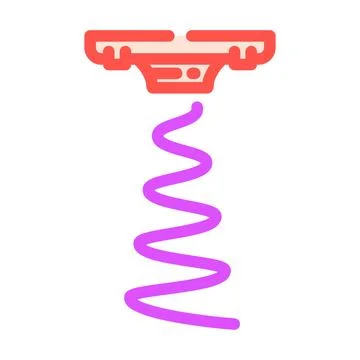 Sound sensor waveform color icon vector illustration Illustrazione stock