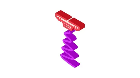 Sound sensor waveform isometric icon animation Video stock 327274962