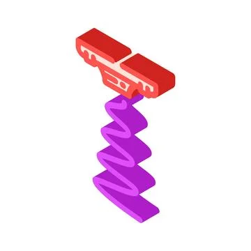 Sound sensor waveform isometric icon vector illustration Stock Illustration