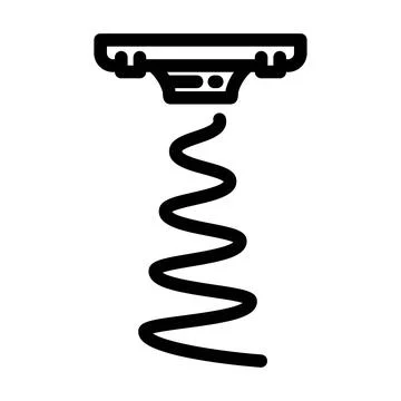 Sound sensor waveform line icon vector illustration Illustrazione stock