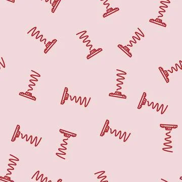 Sound sensor waveform line vector seamless pattern Stock Illustration