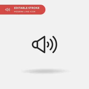 Sound Simple vector icon. Illustration symbol design template for web mobile  Stock Illustration
