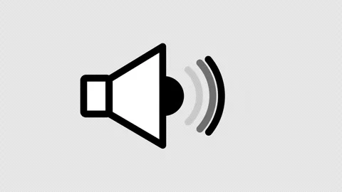 Sound On Speaker Icon with Radiating Waves Seamless 4K Loop Alpha Видео 330295474